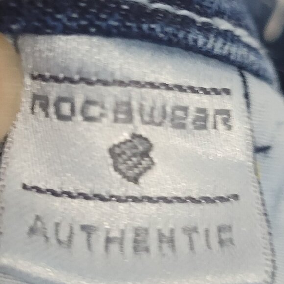 Rocawear Medium Blue Wash Mid Rise Flare Jeans Size 14 - Picture 10 of 10